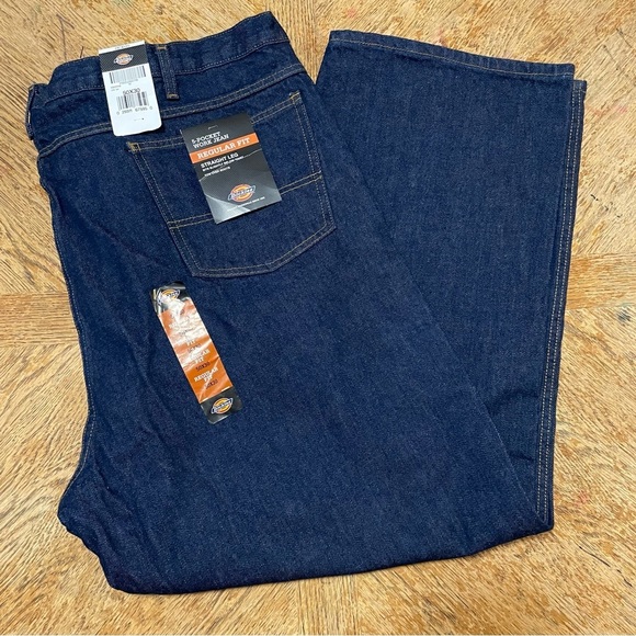 NWT Mens Dickies 5 Pocket Work Jeans 50 x 30 Regular Fit Straigh Leg Jeans NWT - Picture 1 of 8